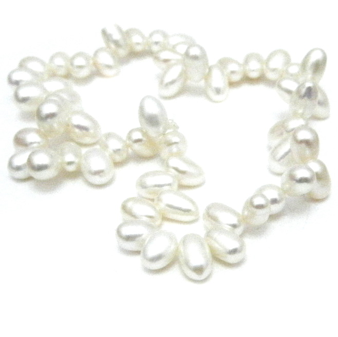 White Top Drilled Pearls Anklet (Like Michelle Keegan\'s)